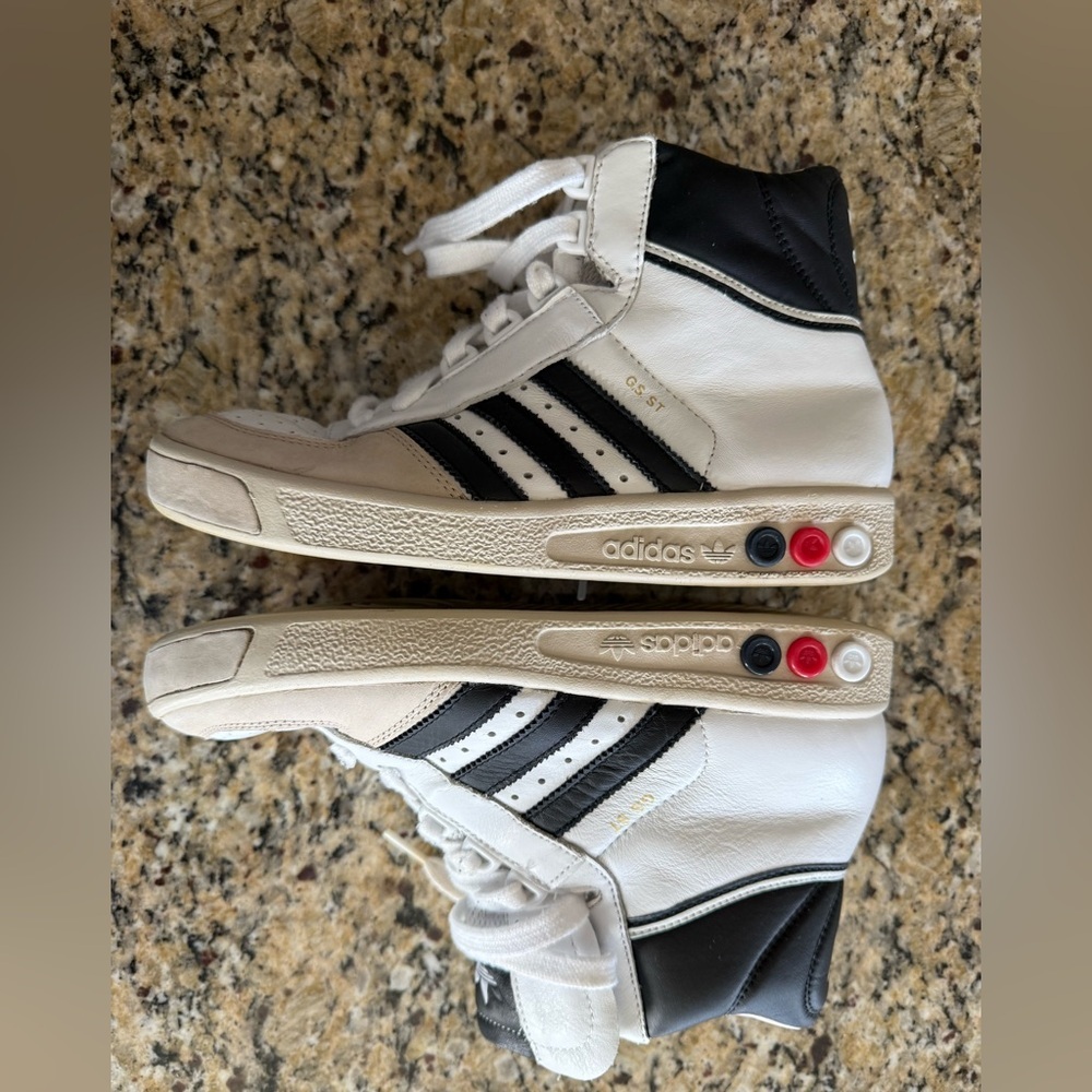 Adidas Originals G.S. ST High Top Sneakers | Vintage Off-White | Men’s 6 - Picture 8 of 13